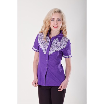 SALE!! Embroidered blouse "Galychanka" violet. Size L2